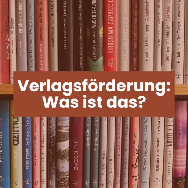 Foto von Bücherregal, davor Text: 